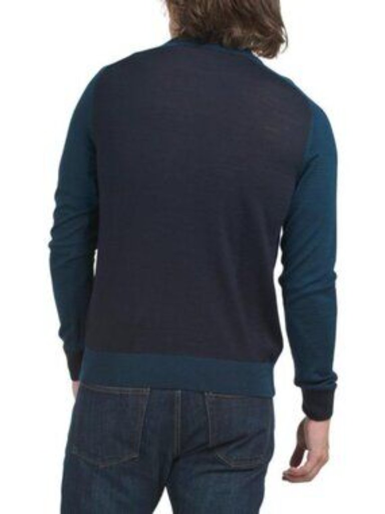 Robert Barakett Merino Wool Cullen Bay Color Block Sweater — image 2 of 3